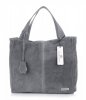 Kožené kabelka shopper bag Vittoria Gotti šedá V501